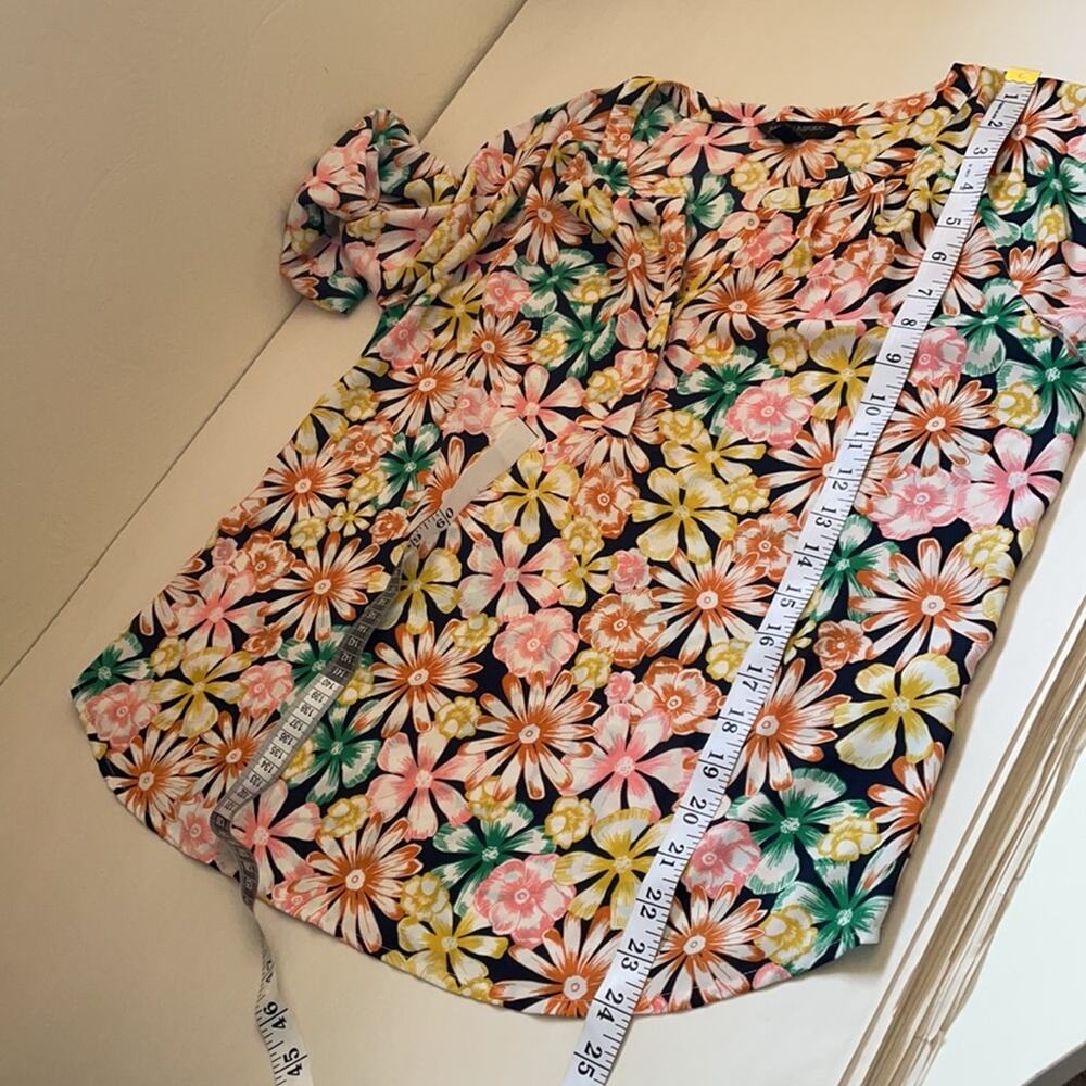 Banana Republic Bright Colorful Multicolor Floral Print Blouse PS - Picture 9 of 9